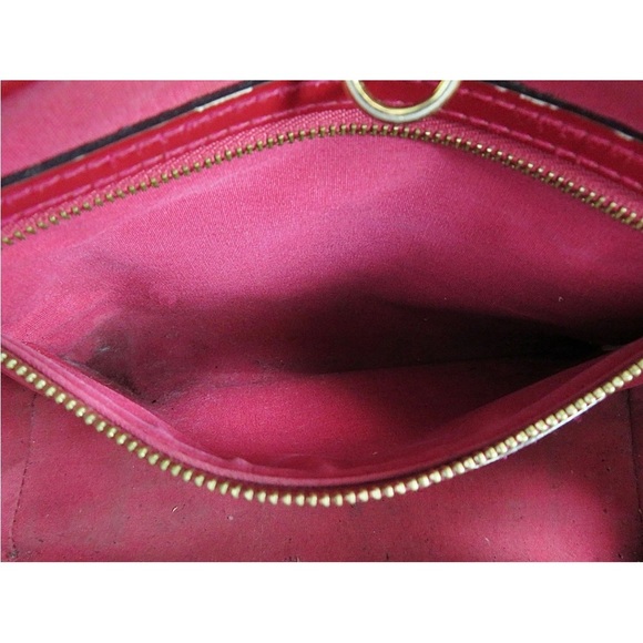 Louis Vuitton Glossy Red Tote with Brown Handles - Picture 10 of 14